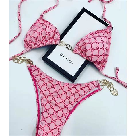 gucci bathing suit pink|gucci inspired bathing suit.